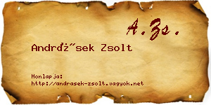 Andrásek Zsolt névjegykártya