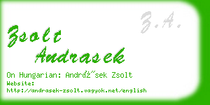 zsolt andrasek business card